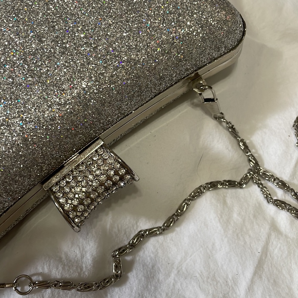 Glitter Silver Hard Shell Purse - image 2